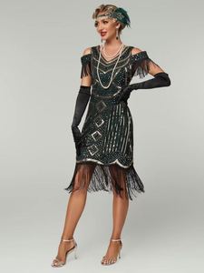 OEM 2024 Collection sur mesure femmes fête orné de franges robes sans manches des années <span class=keywords><strong>1920</strong></span> Great Gatsby Flapper Vestido - Product Image 5