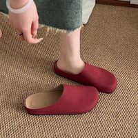 Sandales plates Baotou demi-ouvertes pour femmes, style coréen, imprimé léopard, décontractées, grandes tailles 35-43, durables et résistantes à l'usure