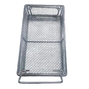 28X20X6cm Horno de 800 micras Resistente al calor Inconel 600 Cesta coladora de malla de alambre de acero inoxidable con bandeja de metal - Product Image 4