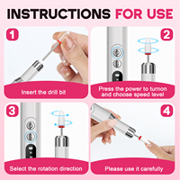 Machine à ongles électrique rechargeable par USB 12-en-1, outil portable de manucure et de polissage des ongles, Taladro De Unas