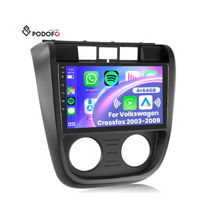 Marco para Autoestéreo Android Podofo de 9'' 4+64G con Carplay Inalámbrico y Android <span class=keywords><strong>Auto</strong></span> para Volkswagen Crossfox 2003-2009 con DSP GPS RDS WIFI OEM - Product Image 1