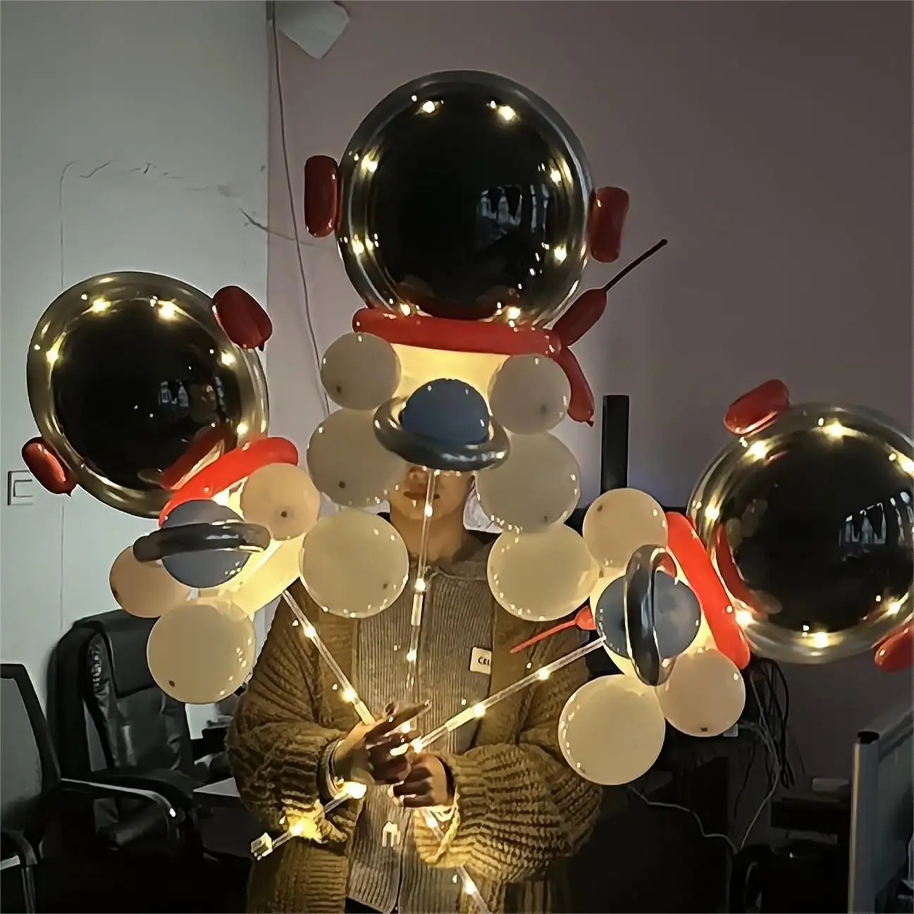 Balão Bobo de LED fofo para Dia dos Namorados Globos de látex balões bastão de luz para presente de despedida de solteira DIY outros materiais para festas