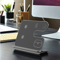 Prix d'usine Fabricant Fournisseur Support de charge sans fil portable 3-en-1 à charge rapide 15W pour téléphones mobiles