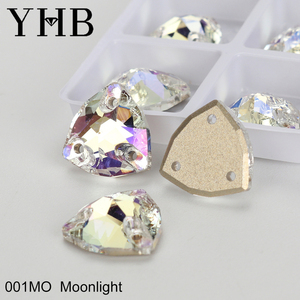 โรงงานมูนไลท์ YHB ขายส่งโดยตรง คริสตัลแก้วทรงสามเหลี่ยมขนาด 12 มม. 16 มม. 22 มม. คุณภาพสูง มีมากกว่า 30 สี สำหรับเย็บติด - Product Image 4