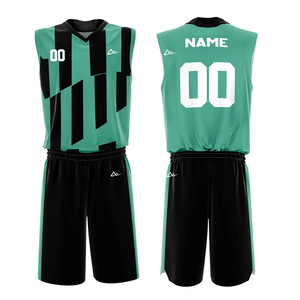 Ensemble d'uniformes de basketball d'été pour adultes, couleur personnalisée, en polyester respirant et écologique de qualité supérieure, tailles sur mesure - Product Image 1