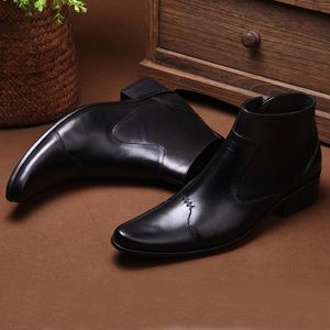 Bottes pour hommes, tailles 37-44 disponibles, cuir véritable, chaussures d'hiver de haute qualité - Product Image 6