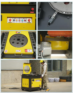 Machine à cintrer les barres d'acier semi-automatique GW42J 32 mm, plieuse de barres d'armature, acier inoxydable, acier au carbone, moteur à engrenages - Product Image 5