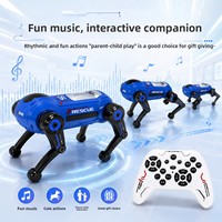Robot chien quadrupède intelligent programmable pour enfants, contrôlé par la voix, en plastique, électrique, jouet éducatif STEM pour garçons