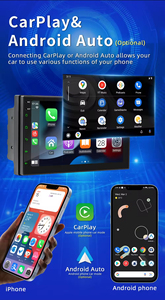 Diboev 7 ''xách tay không dây Carplay màn hình <span class=keywords><strong>Android</strong></span> Auto Airplay Car đài phát thanh stereo với 2.5K video Dash Cam DVR camera phía trước - Product Image 3