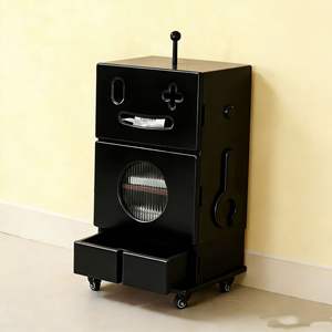 Armoire de rangement design robot rouge multifonctionnelle pour chambre d'enfant avec roulettes et tiroirs - Product Image 5