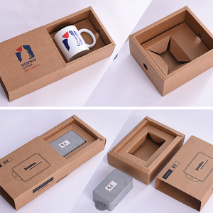 Hộp Giấy Kraft Màu Nâu Thân Thiện Với Môi Trường Nhỏ Omet Trượt Tay Áo Trượt Ngăn Kéo Bao Bì Quà Tặng Hộp Trượt Với Cửa Sổ <span class=keywords><strong>PVC</strong></span> Rõ Ràng - Product Image 6
