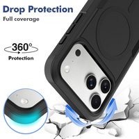 Coque antichoc robuste magnétique pour iPhone 18 17 Pro Max, étui hybride TPU PC, protection personnalisée, vente en gros