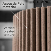 Panneaux acoustiques plissés tridimensionnels en feutre de haute qualité pour plafonds acoustiques intérieurs