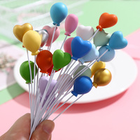Boules artificielles colorées pour gâteau de 2 à 4 cm, décorations créatives en forme de cœur pour cupcakes, inserts pour gâteaux d'anniversaire, pâtisserie