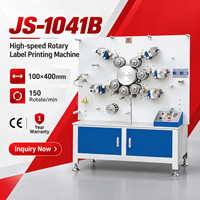 Équipement d'impression d'étiquettes rotatives haute vitesse JS-1041B pour étiquettes de vêtements en nylon taffetas, certifié CE, livraison directe d'usine