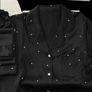 Nuovo produttore Custom di lusso <span class=keywords><strong>donna</strong></span> Homewears in seta <span class=keywords><strong>pigiama</strong></span> abito stampa <span class=keywords><strong>camicia</strong></span> Top e pantaloni pigiami da notte Set da <span class=keywords><strong>donna</strong></span> - Product Image 2