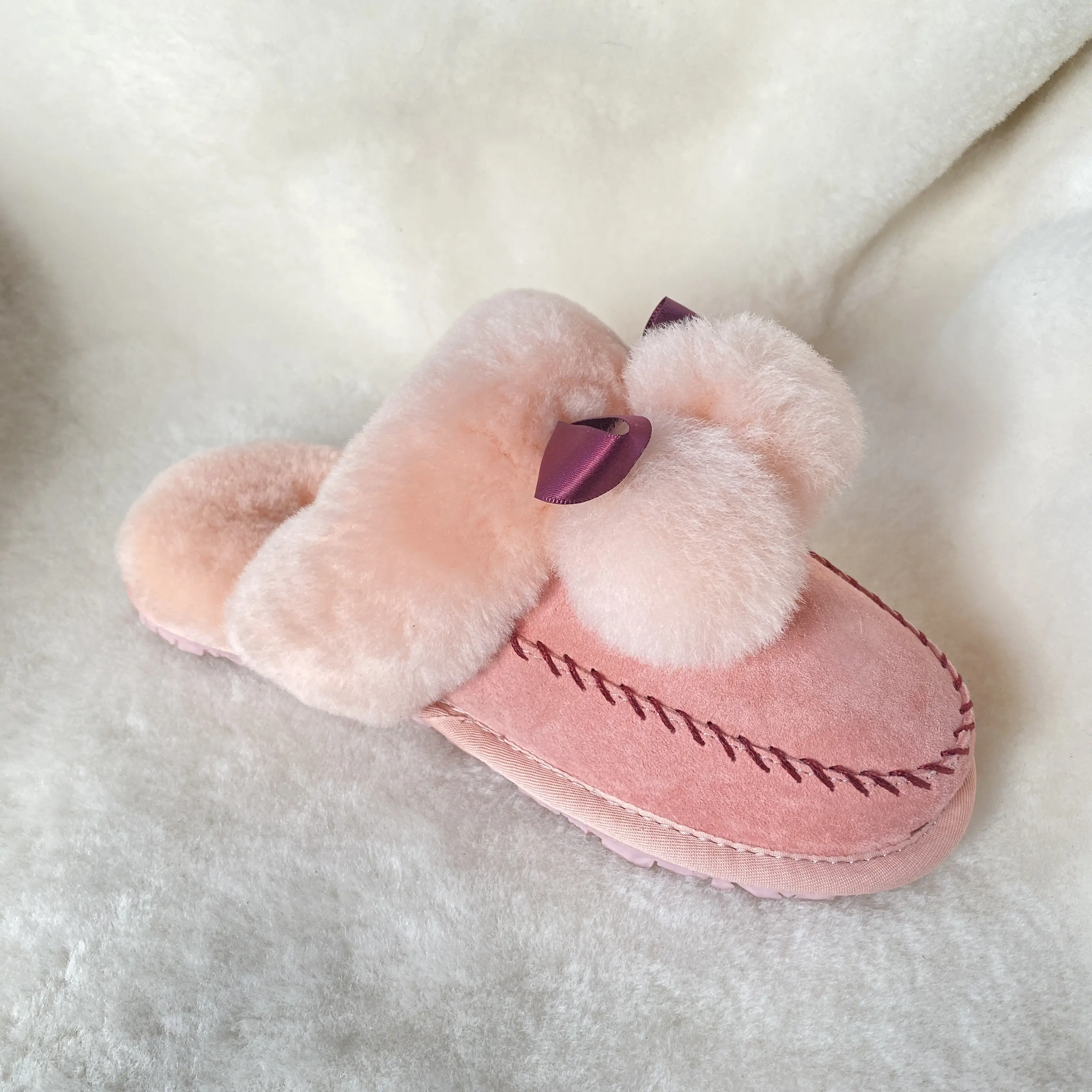 Grosir Sandal Kulit Domba Sandal Kulit Domba Musim Dingin Sandal Kulit Domba Australia untuk Anak Perempuan