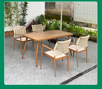 Ensemble de table de loisirs de plein air HPL nordique haut de gamme Design moderne meubles ignifuges étanches à l'humidité durables légers empilables