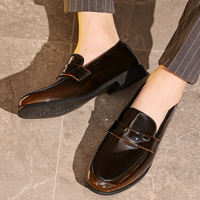 Chaussures en cuir décontractées confortables à prix avantageux pour hommes, respirantes, style britannique, bout rond