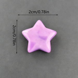 Piccoli Ornamenti Intagliati a Forma di Stella a Cinque Punte 20x20x6mm per Gioielleria, Turismo, Souvenir e Commercio Estero - Product Image 5