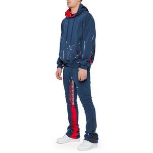 Conjunto Deportivo para Hombre, Sudadera con Capucha y Pantalones de Algodón con Diseño de Salpicaduras de Pintura, Estilo Informal - Product Image 3