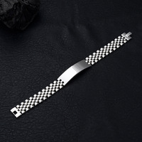 Pulsera de Acero Inoxidable para Parejas, 15 mm de Ancho, con Letra Personalizada, Grabado con Nombre, Correa de Reloj, Cadena con Letras