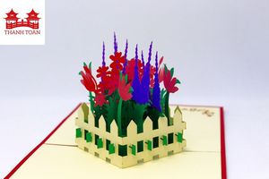 3D Pop Up Greeting Card Flower <b>Garden</b> Elegant Handmade Floral Card for Birthday <b>Mothers</b> <b>Day</b> Spring Flower <b>Gift</b> - Product Image 2