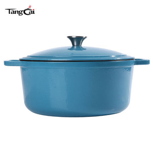Juego de Utensilios de Cocina de Hierro Fundido Esmaltado, <span class=keywords><strong>Olla</strong></span> Grande y <span class=keywords><strong>Caldero</strong></span> con Apariencia Metálica Duradera y Delicada para Cocinar - Product Image 1