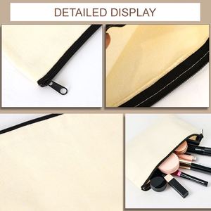 Custom Printed Canvas <b>Storage</b> Pouch Portable Large Capacity Soft Waterproof Zipper <b>Travel</b> Utility <b>Bag</b> makeup <b>bag</b> - Product Image 5
