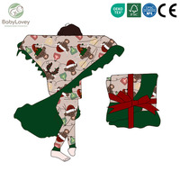Couverture bébé personnalisée Babylovey en flanelle corail double face imprimée papillon, antibactérienne, pour nouveau-né, vente en gros de Noël