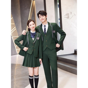 Women's Preppy Style Suit Set Long Sleeve Wool Blend Anti-Wrinkle Business Commute Interview Wear - Product Image 4