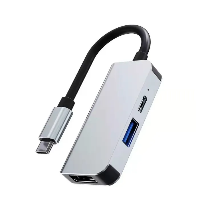 하이 퀄리티 합금 멀티 포트 알루미늄 3 in1 USB 유형 c 허브 HDMI 고속 3.0 USB 유형 c HDMI 어댑터 hd 4k usb c 허브 3.0