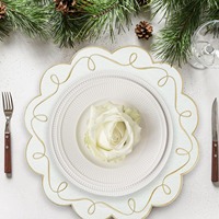 Set de table rond en lin brodé, serviette de table en dentelle, dessous de verre moderne et minimaliste résistant à la chaleur pour hôtels haut de gamme et restaurants occidentaux