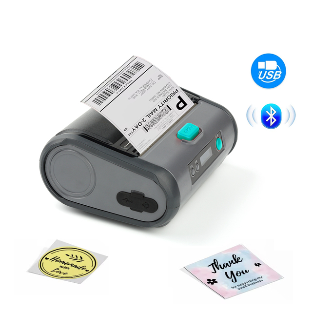 Portable Mini Thermal Printer High-Speed Android & IOS Handheld Wireless POS Receipt & Photo Label ESC/POS Command in Stock