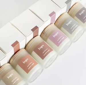 Vela de Cera de Soja con Logotipo Personalizado en Frasco de Vidrio Negro, Velas Aromáticas Hechas a Mano de Lujo para Decoración del Hogar, Días Festivos y Celebraciones - Product Image 5