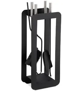 El Juego de Herramientas de <span class=keywords><strong>chimenea</strong></span> de hierro forjado de 4 piezas incluye pinzas antiguas de póquer de <span class=keywords><strong>chimenea</strong></span>, accesorios de soporte de cepillo de pala, juego negro - Product Image 1