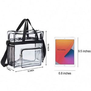 Sac de toilette de voyage transparent en PVC portable avec fermeture éclair, organiseur de cosmétiques imperméable, sac à main - Product Image 2