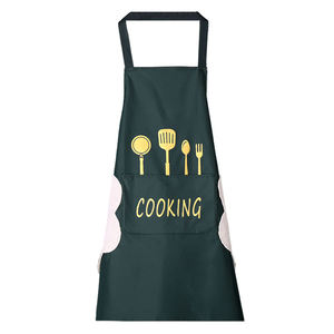 Delantal de Cocina Impermeable con Bolsillo para Toalla de Mano, Delantal de Cocina Estampado con Logotipo Personalizado, Delantal de Trabajo para Repostería y Restaurantes - Product Image 6