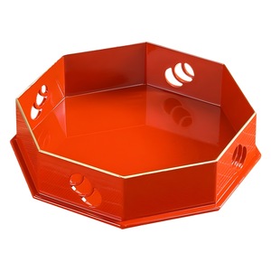Japanese Modern Minimalist <b>Tea</b> <b>Tray</b> Serving Platter Black Octagonal Round For Home Desserts Snacks - Product Image 5