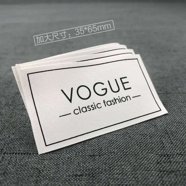 Custom Logo Neck label Polyester and cotton Garment Main Labels Patch Sew on Clothing or Bags Washable Woven Label