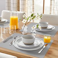 Nappe de table imperméable, lavable, double face, résistante à la chaleur, pour l'intérieur et l'extérieur, en cuir de silicone