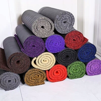 Tapis de sol Boucle de fil Matériau de bobine dessinée en plastique Rouleau complet Épaissi Fond de clou dense Tapis de sol en PVC Tapis de sol imperméables