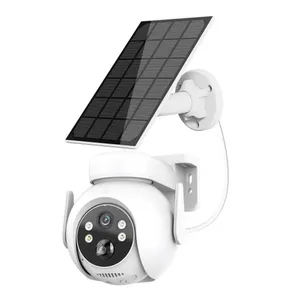 Caméras solaires 3MP à faible consommation d'énergie pour la maison 360 Ip Network Wireless Sim Card Surveillance Security 4G Ptz