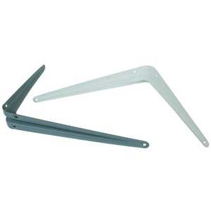 BASIC <b>SHELF</b> <b>BRACKET</b> RIBBED <b>STEEL</b> PAINTED WHITE MM 150X200 - Product Image 1