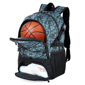 Bolsa deportiva grande de muestra gratis para baloncesto con soporte de bola separado y compartimento para zapatos para fútbol, voleibol y natación - Product Image 1