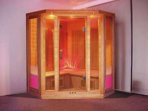 SS-450C legno di cedro rosso di cicuta canadese di alta qualità 3-4 persone angolo di controllo digitale a infrarossi Sauna stanza secca Indoor - Product Image 2