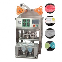 Machine de scellage semi-automatique pneumatique à chaud pour barquettes alimentaires et de boissons en plastique jetables