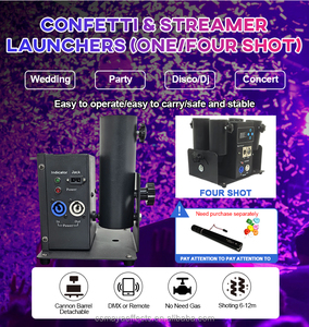2025 Factory 50W DMX512 4-head <span class=keywords><strong>Shooter</strong></span> Four Shots Confeti Laucher Machine para boda Efectos de escenario Celebración - Product Image 5