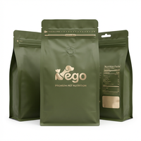 Sac alimentaire pour chien et chat, résistant à l'humidité, avec fermeture éclair, impression numérique personnalisée, sac pour aliments pour animaux de compagnie avec logo