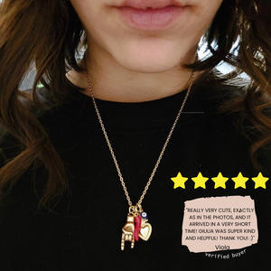 FYファッションジュエリーDIYステンレス鋼ロープチェーン邪眼ハンドホーンハートチャームグッドラッキーイタリアンお守りペンダントネックレス - Product Image 6